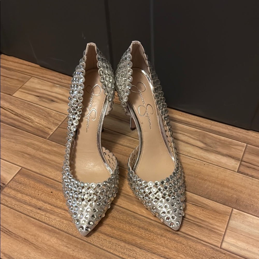 Jessica Simpson Silver Studded Women's Heels